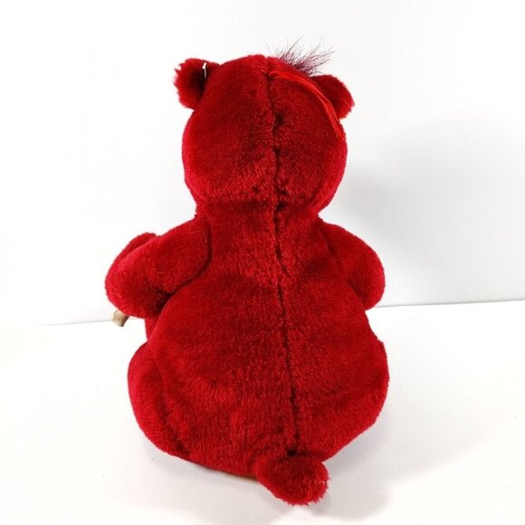 Vintage NANCO Plush Bear Tootsie Roll Pop Raspberry 1999 Advertising Sitting 10” - Picture 4 of 5